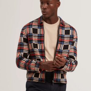 Patchwork Crochet Zip-Up Jacket