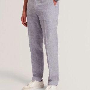 Linen Blend Slim Fit Pants